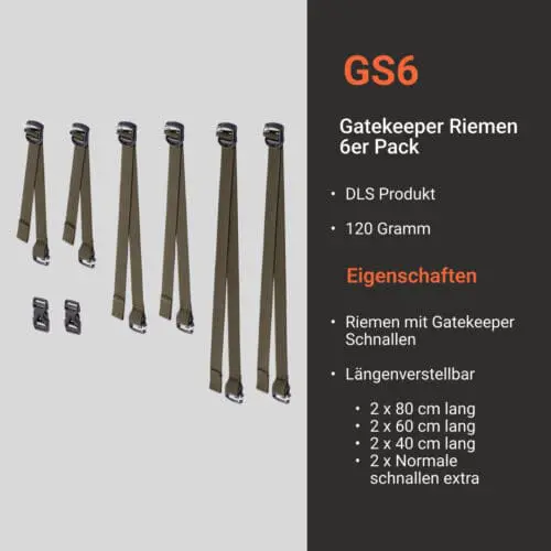 GS6 - Gatekeeper Riemen 6er Pack